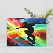 Skateboarder in Crisis Cross Lightning Party Kaart (Staand voorkant)