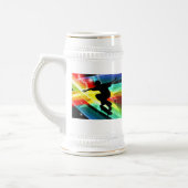 Skateboarder in Criss Cross Lightning Bierpul (Links)