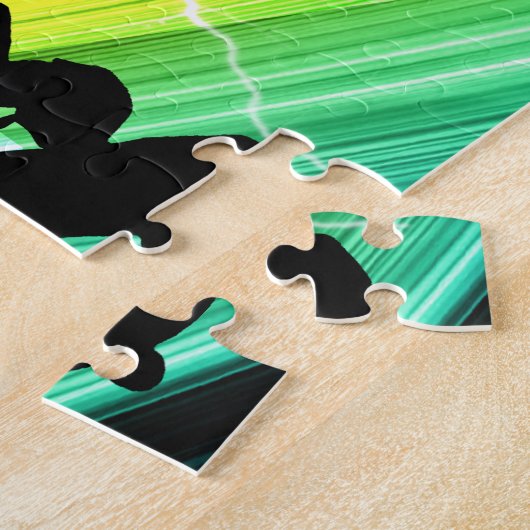 Skateboarder in Criss Cross Lightning Legpuzzel (Zijkant)