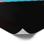 Skateboarder in Criss Cross Lightning Poster (Hoek)