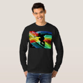 Skateboarder in Criss Cross Lightning T-shirt (Voorkant volledig)
