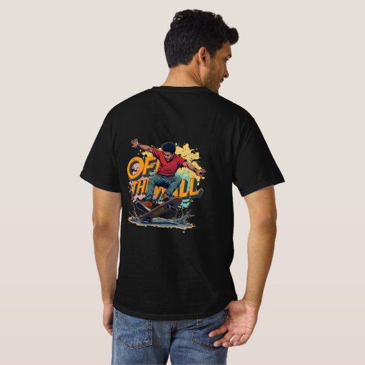 Skateboarder in Motion T-Shirt (Achterkant volledig)
