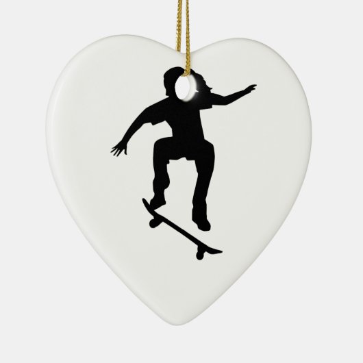 Skateboarder Keramisch Ornament (Rechts)