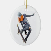 Skateboarder Keramisch Ornament (Rechts)