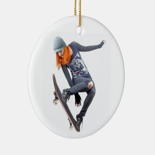 Skateboarder Keramisch Ornament (Rechts)