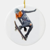 Skateboarder Keramisch Ornament (Achterkant)