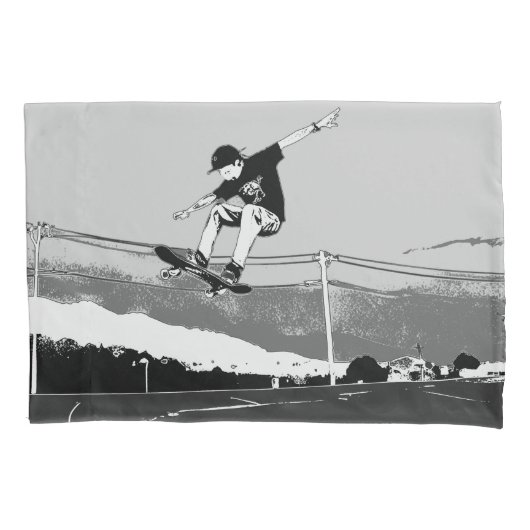 Skateboarder krijgen lucht - Skateboarder Design Kussensloop (Voorkant)