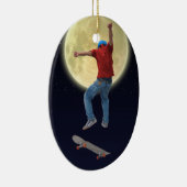 Skateboarder krijgt wat luchtactie Street Kulcha A Keramisch Ornament (Rechts)