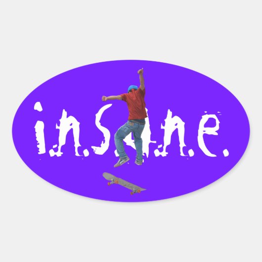 Skateboarder krijgt wat luchtactie Street Kulcha A Ovale Sticker (Voorkant)