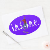 Skateboarder krijgt wat luchtactie Street Kulcha A Ovale Sticker (Envelop)