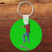 Skateboarder krijgt wat luchtactie Street Kulcha A Sleutelhanger (Voorkant)