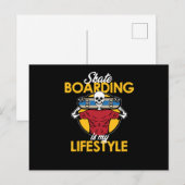Skateboarder: Lifestyle Skateboarder Skateboard Uitnodiging Briefkaart (Voorkant / Achterkant)