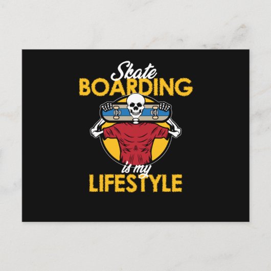 Skateboarder: Lifestyle Skateboarder Skateboard Uitnodiging Briefkaart (Voorkant)