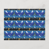 Skateboarder met kerstboomskateboarder briefkaart (Voorkant)