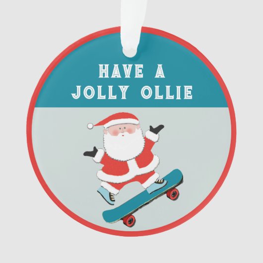Skateboarder Ollie Gift Ornament (voorkant)