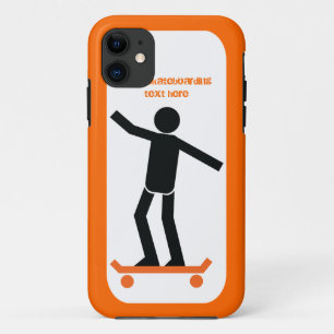 Skateboarder op zijn skateboardaangepast Case-Mate iPhone case