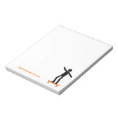 Skateboarder op zijn skateboardaangepast notitieblok (Linkerzijde)