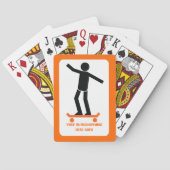 Skateboarder op zijn skateboardaangepast speelkaarten (Achterkant)