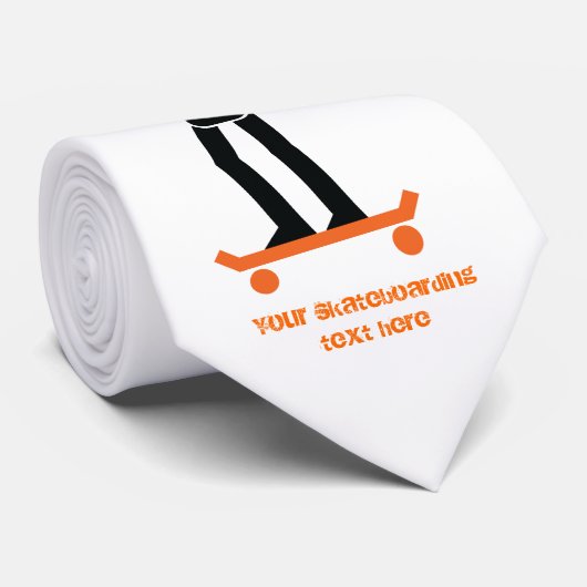 Skateboarder op zijn skateboardaangepast stropdas (Opgerold)