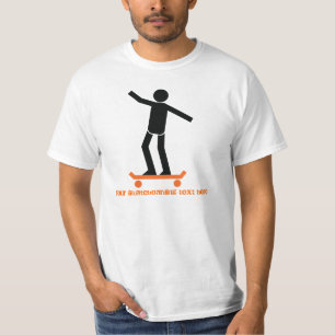 Skateboarder op zijn skateboardaangepast t-shirt