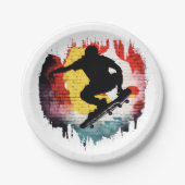 skateboarder papieren bordje (Voorkant)