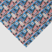 Skateboarder Patriotic USA Skateboarder Tissuepapier (Detail)