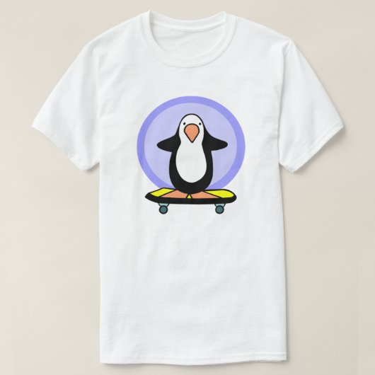 Skateboarder Penguin Skateboarding T-shirt (Design voorkant)