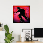 Skateboarder Poster (Thuiskantoor)