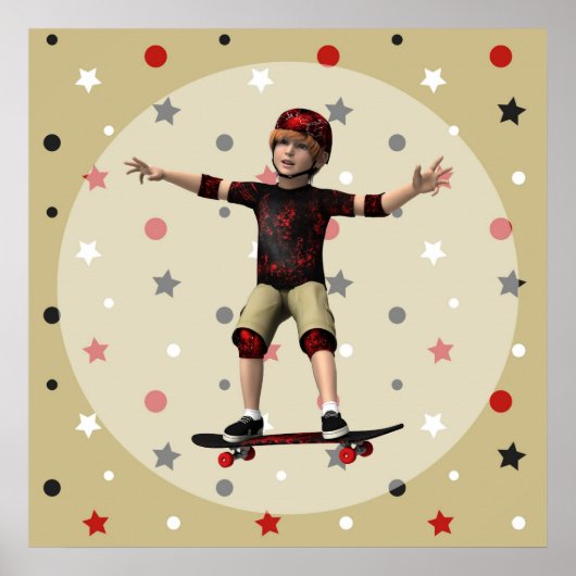 Skateboarder Poster (Voorkant)