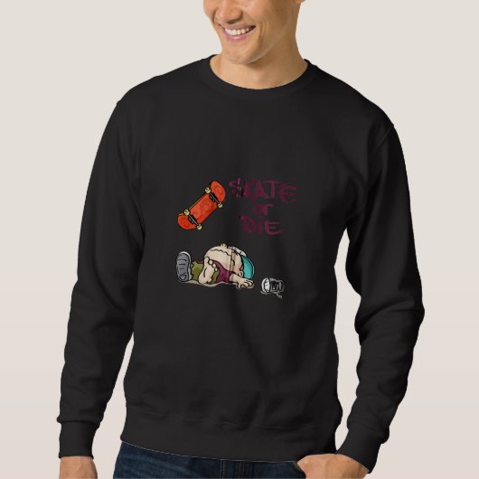 Skateboarder Red Skateboard Ska Trui (Voorkant)