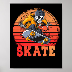 Skateboarder Retro  Skateboarden Poster