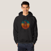 Skateboarder Retro Sunset Hoodie (Voorkant volledig)