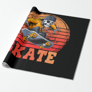 Skateboarder Retro Vintage Skateboarding Cadeaupapier