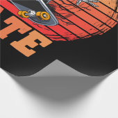 Skateboarder Retro Vintage Skateboarding Cadeaupapier (Hoek)