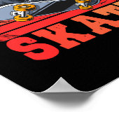 Skateboarder Retro Vintage Skateboarding Poster (Hoek)