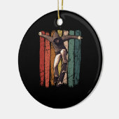 Skateboarder -  retroskateboarder keramisch ornament (Links)