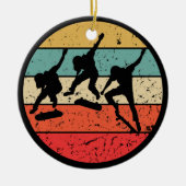 Skateboarder - retroskateboarder keramisch ornament (Voorkant)