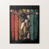 Skateboarder -  retroskateboarder legpuzzel (Verticaal)