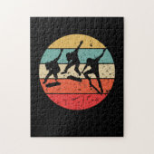 Skateboarder - retroskateboarder legpuzzel (Verticaal)