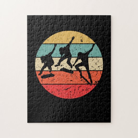 Skateboarder -  retroskateboarder legpuzzel (Verticaal)