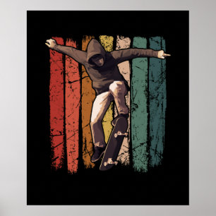 Skateboarder -  retroskateboarder poster