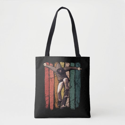 Skateboarder -  retroskateboarder tote bag (Voorkant)