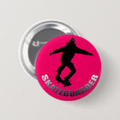 Skateboarder Ronde Button 5,7 Cm (Voorkant /achterkant)