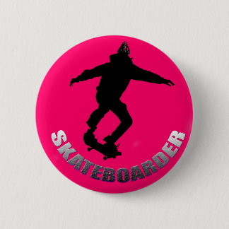 Skateboarder Ronde Button 5,7 Cm