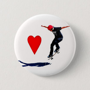 skateboarder ronde button 5,7 cm