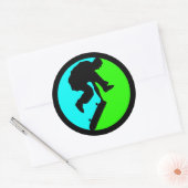 SKATEBOARDER RONDE STICKER (Envelop)