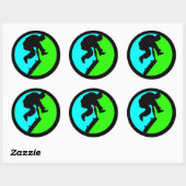 SKATEBOARDER RONDE STICKER (Vel)
