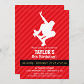 Skateboarder; Scarlet Red Stripes Kaart (Voorkant / Achterkant)