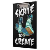 Skateboarder Schaats aan Creëer Klembord (Links)