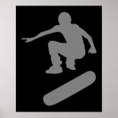 skateboarder silhouet poster (Voorkant)